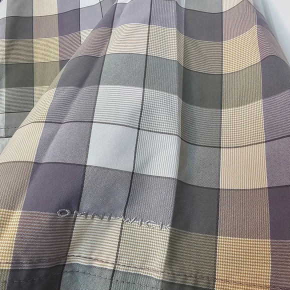 Columbia Omni Wick Short Sleeve Button Up Shirt Mens XXL Gray Plaid Cool - Picture 7 of 10